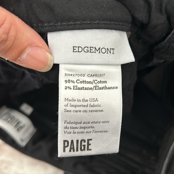 Paige Edgemont Midrise Skinny Jeans in Nightlife Destructed No Whiskers Wash - Picture 7 of 13